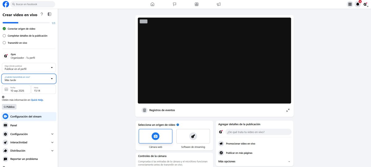 elegir la fuente de video